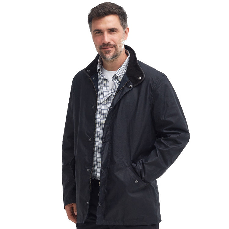 Barbour Mowden Wax Jacket - Navy