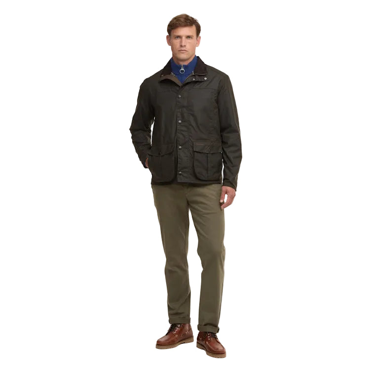 Barbour Sander Wax Jacket - Olive