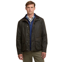 Barbour Sander Wax Jacket - Olive