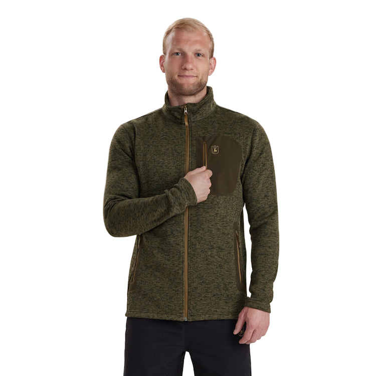 Deerhunter Sarek Knitted Jacket - Olive Night Melange