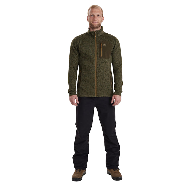 Deerhunter Sarek Knitted Jacket - Olive Night Melange