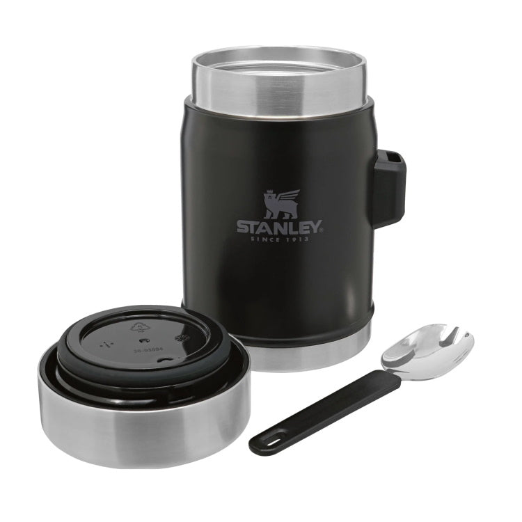 Stanley Legendary Food Jar and Spork - 0.4L - Matte Black Pebble