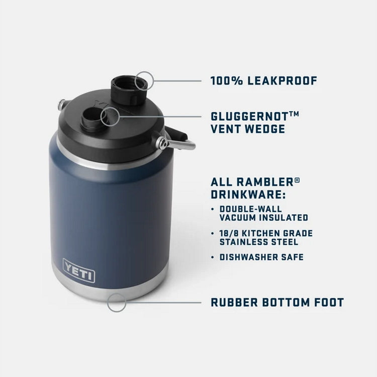 Yeti Rambler 0.5 Gallon Jug 2.0 - Black