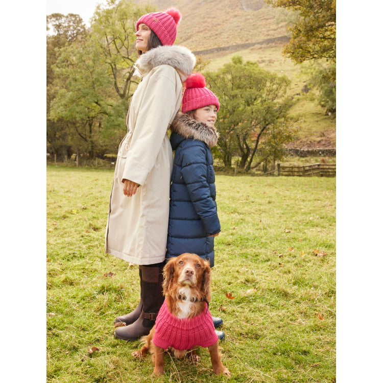 Barbour Saltburn Dog Jumper - Pink Dahlia