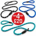 John Norris Dog Slip Leads - Black, Blue, Sky Blue