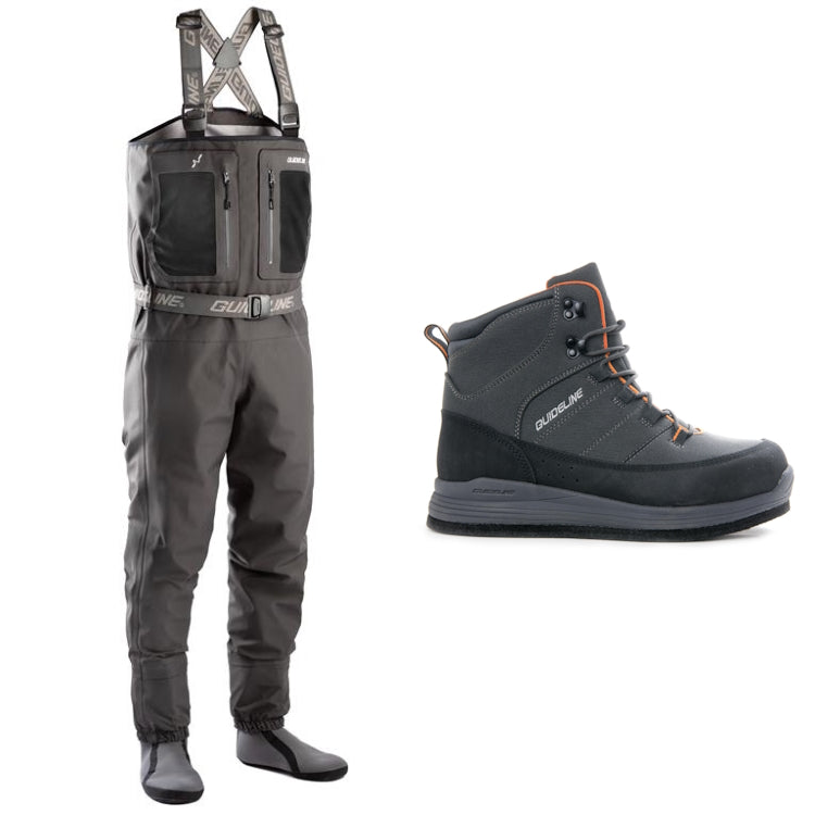 Guideline Laxa Chest Waders and Felt Sole Boots Offer John Norris