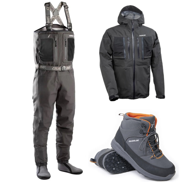 Guideline Laxa Chest Waders Traction Sole Boots and Jacket Offer