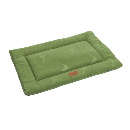 House of Paws Green Embossed Pheasant Fleece Crate Mat