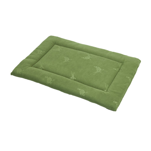 House of Paws Green Embossed Pheasant Fleece Crate Mat