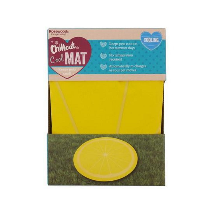 Rosewood Circular Dog Cool Mat Lemon Print John Norris