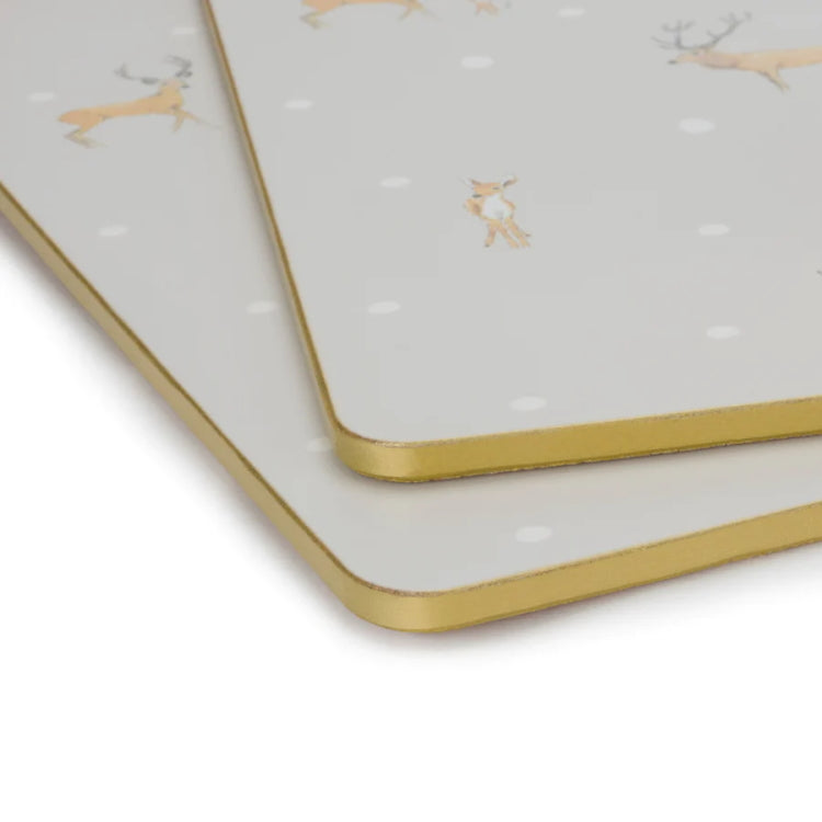 Sophie Allport Christmas Stags Extra Large Placemats Set of 2 John Norris