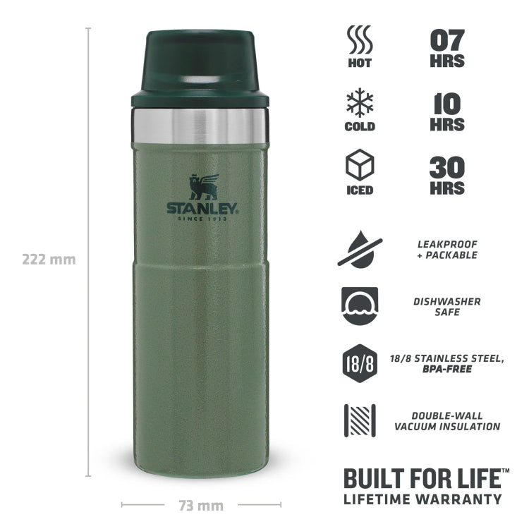 Stanley Trigger-Action Travel Mug - 0.47L - Hammertone Green