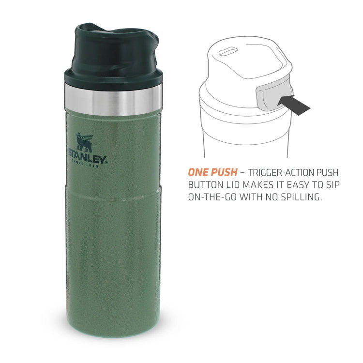 Stanley Trigger-Action Travel Mug - 0.47L - Hammertone Green