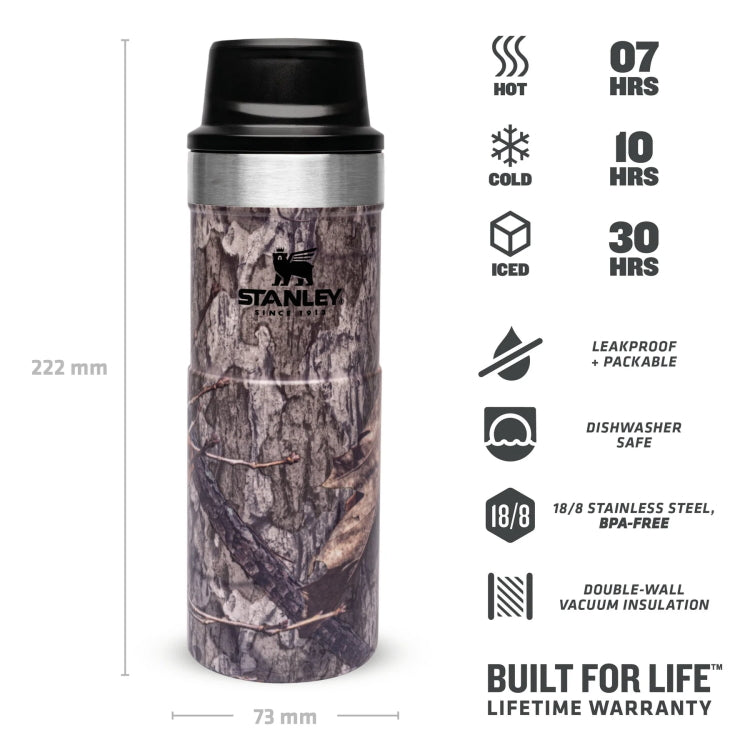 Stanley Trigger-Action Travel Mug - 0.47L - Mossy Oak Country DNA