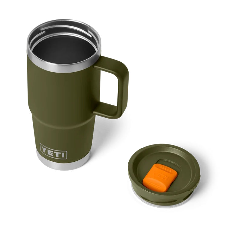 Yeti Rambler 20oz Insulated Travel Mug 2.0 - Olive/King Crab Orange