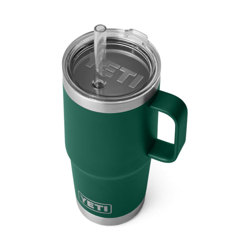 Yeti Rambler 25oz Straw Mug - Black Forest Green
