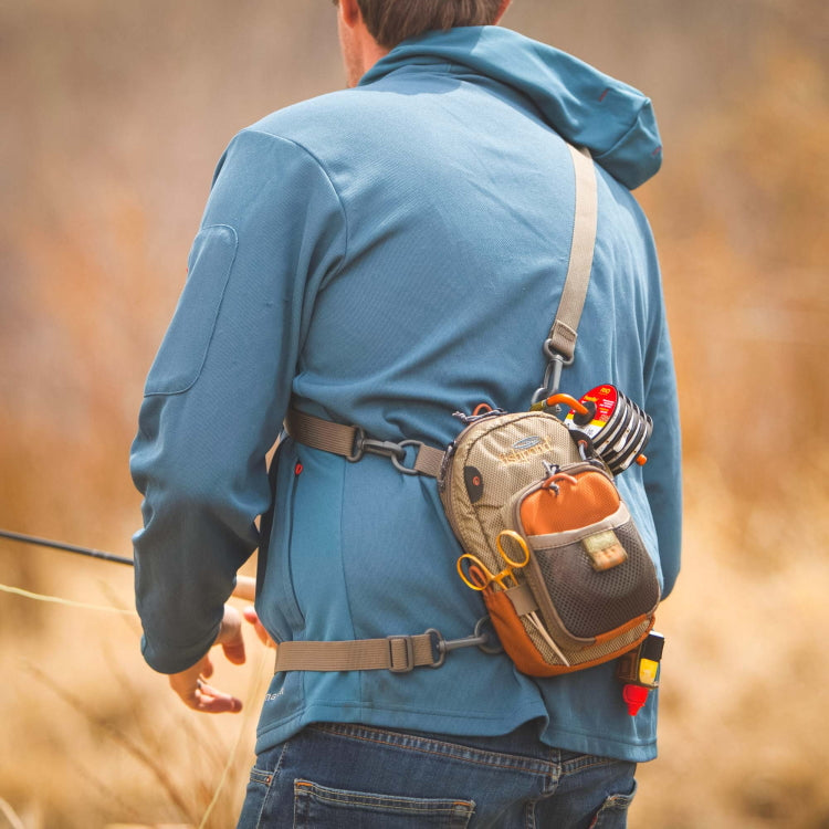 Fishpond San Juan Vertical Chest Pack - Sand/Saddle Brown