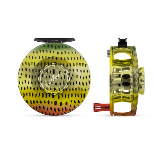 Abel Custom SDS Solid 9/10 Fly Reel - Golden Dorado Finish & Drag Knob/Red Handle