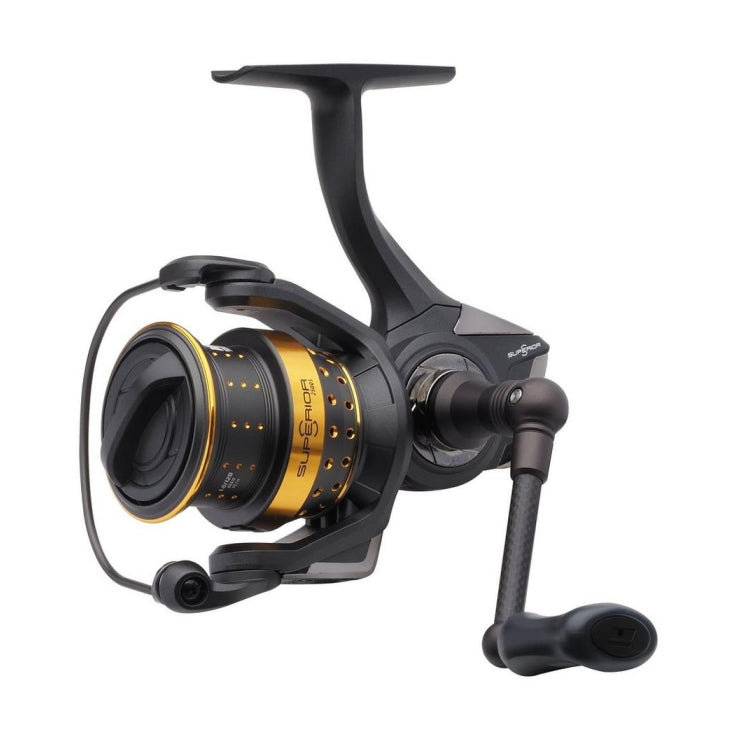 Abu Garcia Superior Spinning Reel, Zoetwater visser Snoekbaars Snoekbaars, Aluminium Spoel, Robuust Ambidexter 3000 Reel Maat 5.2:1 Versnelling Zwart Goud Abu Garcia Superior Spinning Reel, Zoetwater visser Snoekbaars Snoekbaars, Aluminium Spoel, Robuust Ambidexter 3000 Reel Maat 5.2:1 Versnelling Zwart Goud