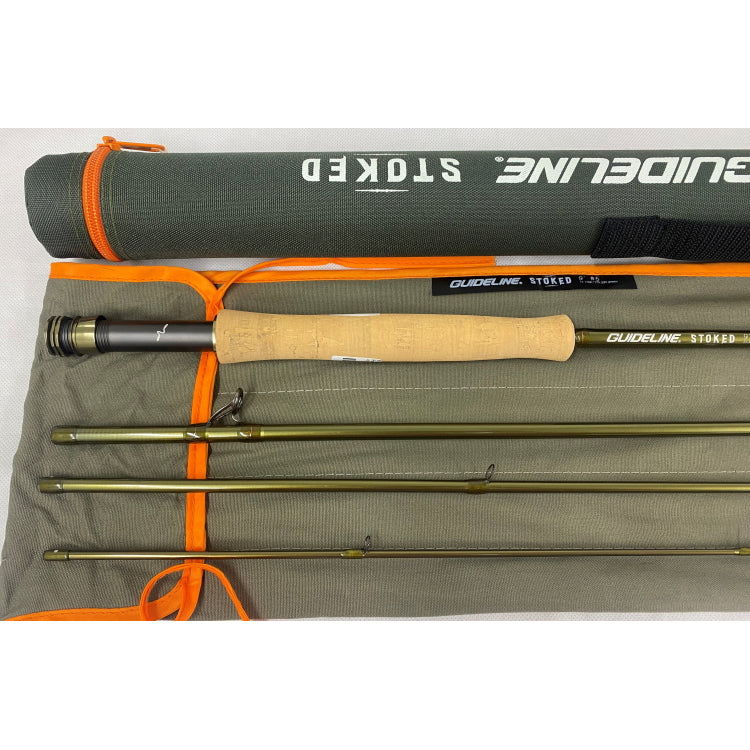 USED 9ft 0in Guideline Stoked 5 Line 4 Piece River Fly Rod (438)