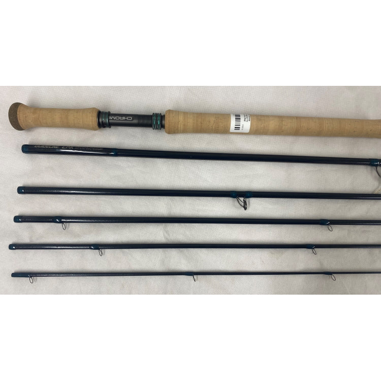 USED 12ft 3in Guideline LPX Chrome 6/7 Line 6 Piece DH Salmon Fly Rod (074)