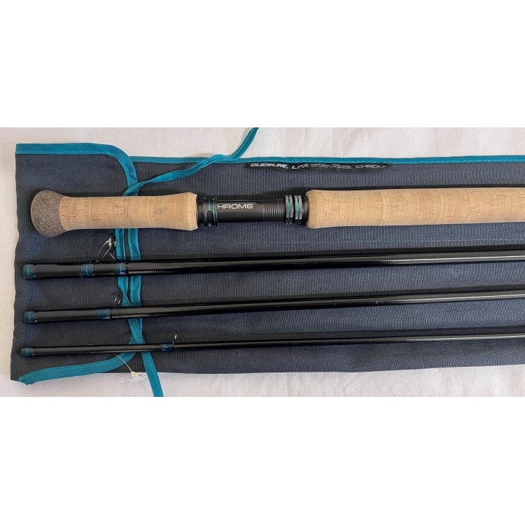 USED 14ft 9in Guideline LPX Chrome 10/11 Line 4 Piece DH Salmon Fly Rod (105)