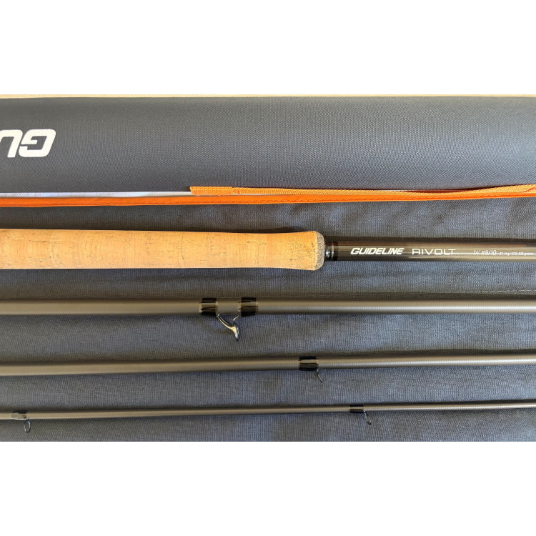 USED 14ft 0in Guideline Rivolt 9/10 Line 4 Piece Double Handed Salmon Fly Rod (134)
