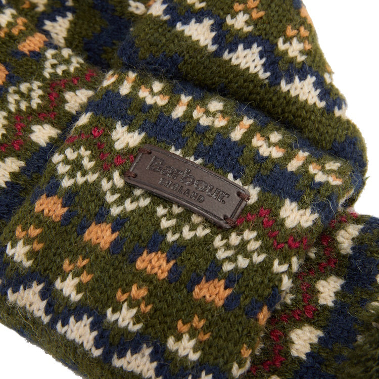 Barbour Marlow Fairisle Dog Scarf - Olive