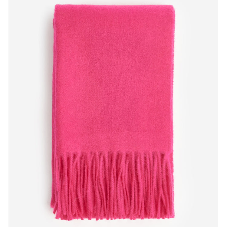 Barbour Ladies Lambswool Woven Scarf - Pink Dahlia