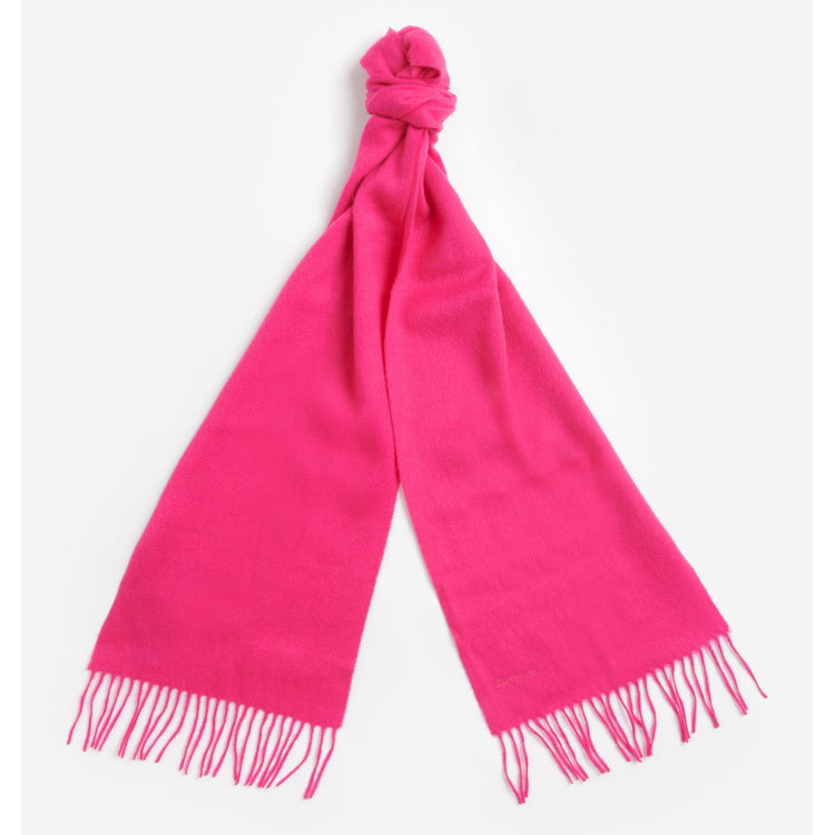 Barbour Ladies Lambswool Woven Scarf - Pink Dahlia