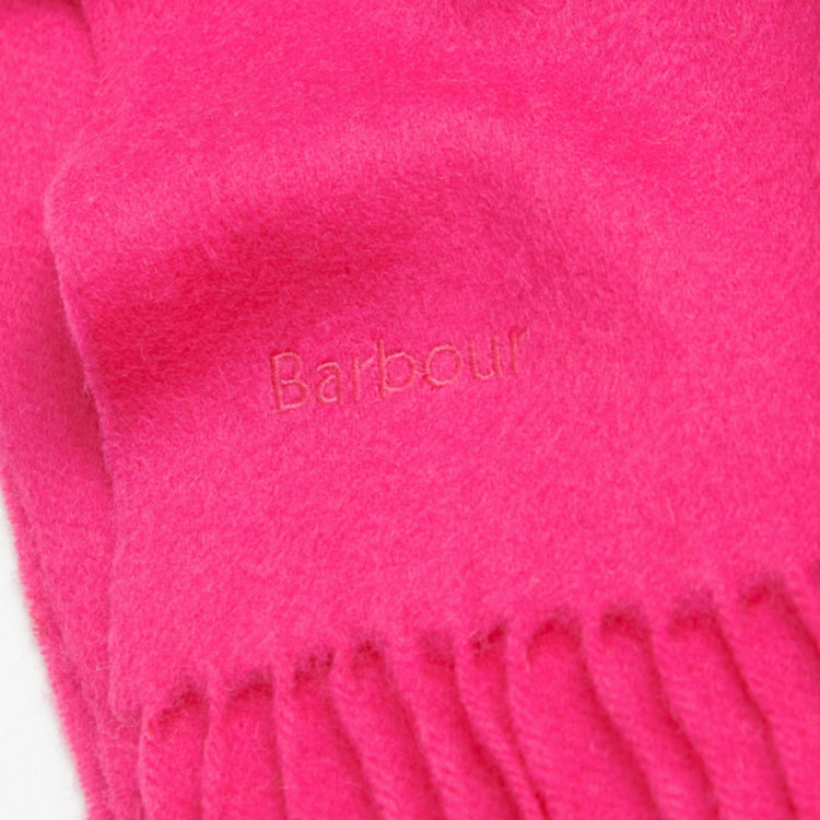 Barbour Ladies Lambswool Woven Scarf - Pink Dahlia