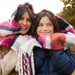 Barbour Ladies Rawson Check Scarf - Dahlia/Navy