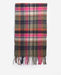 Barbour Ladies Vintage Winter Plaid Scarf - Pink Dahlia