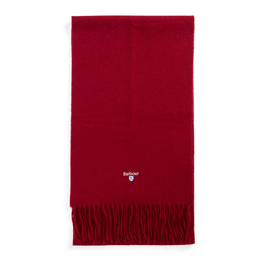 Barbour Plain Lambswool Scarf - Biking Red