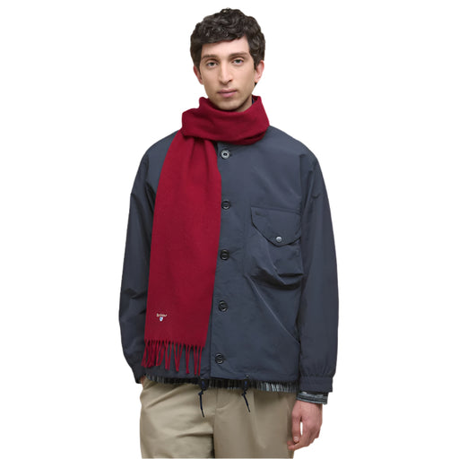 Barbour Plain Lambswool Scarf - Biking Red