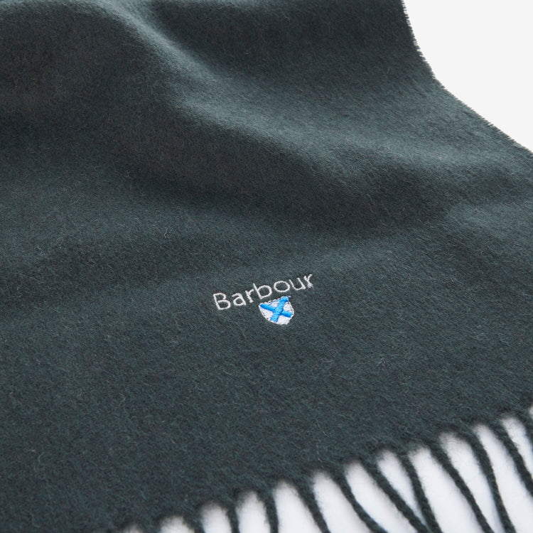 Barbour Plain Lambswool Scarf - Forest Green