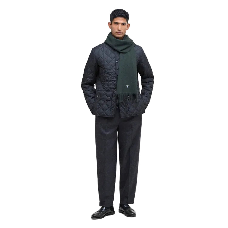 Barbour Plain Lambswool Scarf - Forest Green