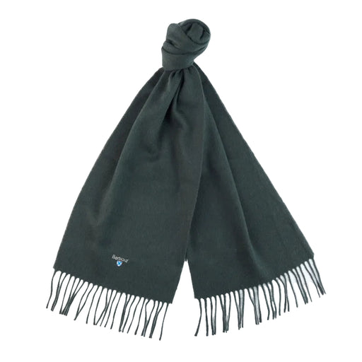 Barbour Plain Lambswool Scarf - Forest Green