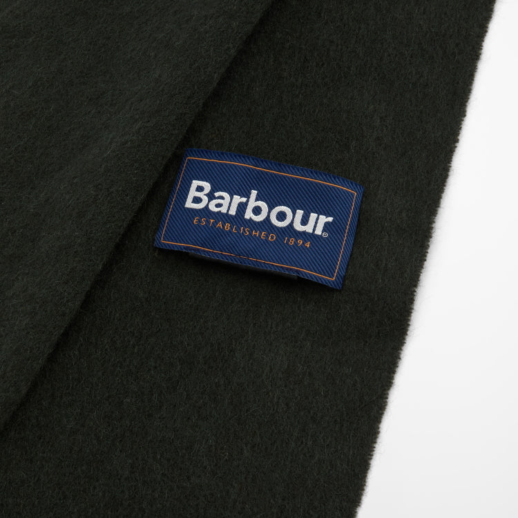 Barbour Plain Lambswool Scarf - Forest Green