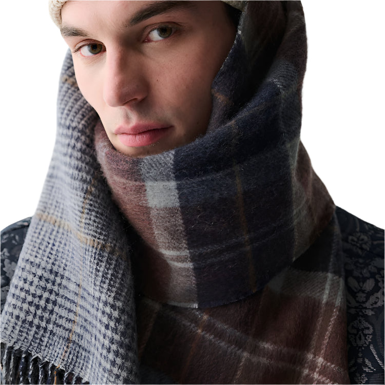 Barbour Dramside Reversible Scarf - Midnight Oak Tartan