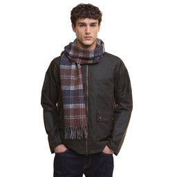 Barbour Dramside Reversible Scarf - Midnight Oak Tartan