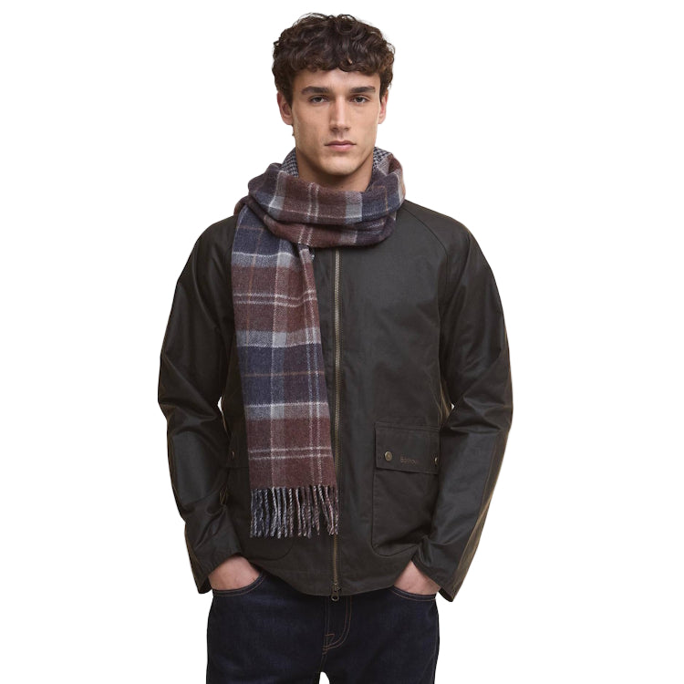 Barbour Dramside Reversible Scarf - Midnight Oak Tartan