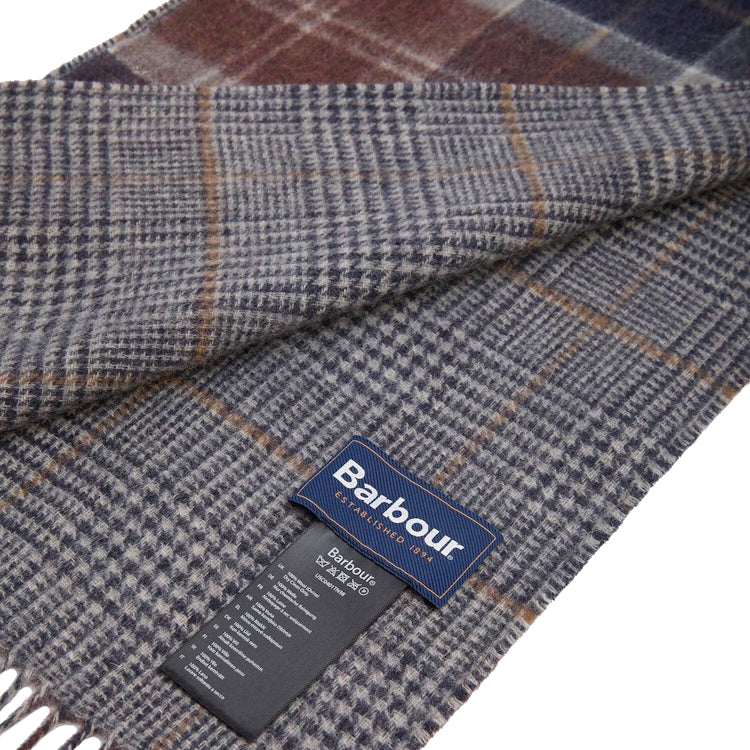Barbour Dramside Reversible Scarf - Midnight Oak Tartan