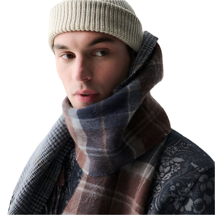 Barbour Dramside Reversible Scarf - Midnight Oak Tartan
