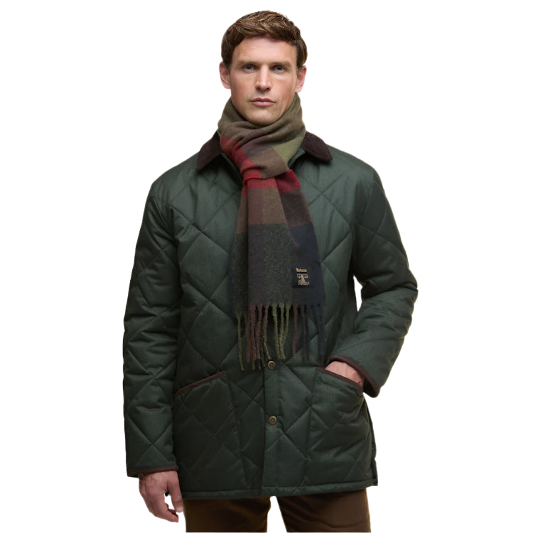 Barbour Westerdale Scarf - Olive/Fired Brick 