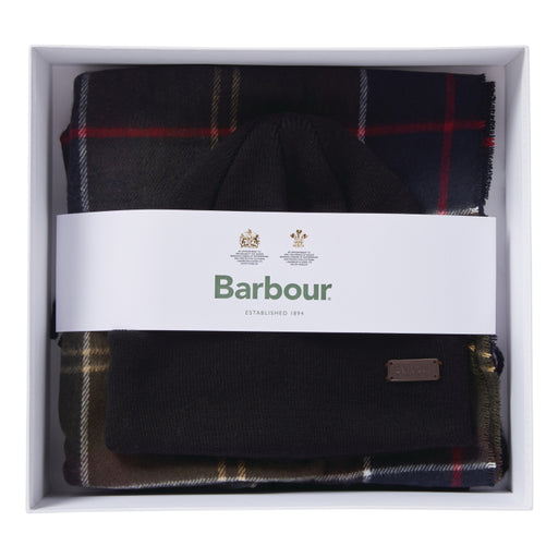 Barbour Swinton and Galingale Beanie and Scarf Gift Set - Classic