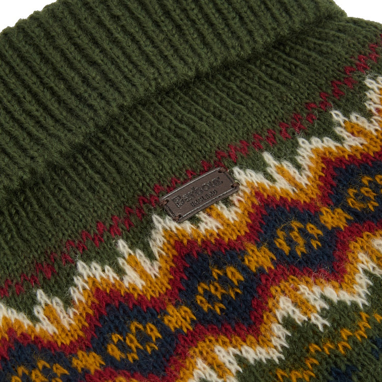 Barbour Case Fairisle Dog Gift - Olive