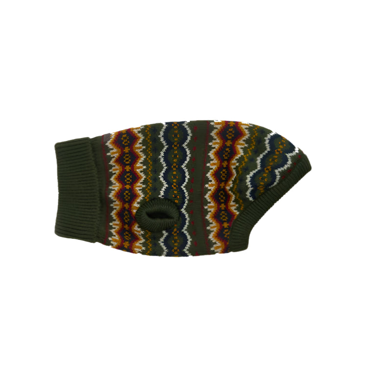 Barbour Case Fairisle Dog Gift - Olive