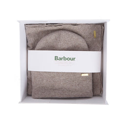 Barbour Ladies Winona Beanie and Scarf Gift Set - Taupe