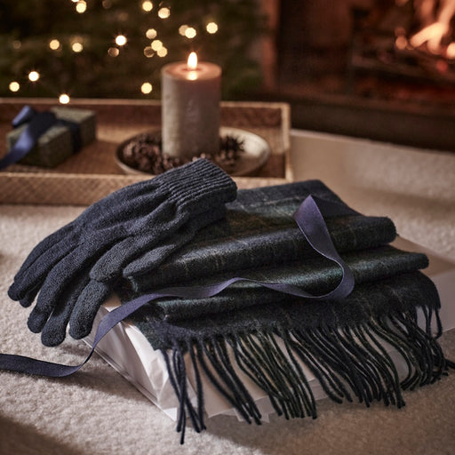 Barbour Tartan Scarf and Glove Gift Set - Green Loch Tartan